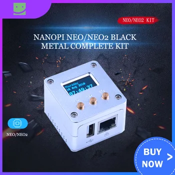 

FriendlyARM NanoPi NEO/NEO2 Black Metal Complete Kit Aluminum Housing oled Programmable in Python