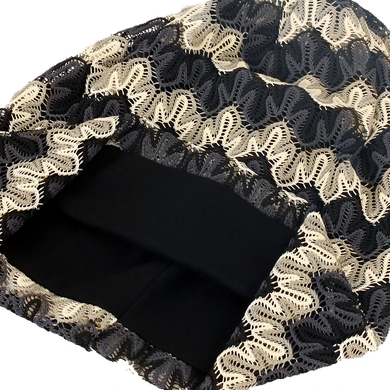 Geebro Women's Bohemia Wave Striped Beanie Hat Spring summer Multicolour Slouchy Hat for Ladies Knitted Bone hat Skullies Cap 5