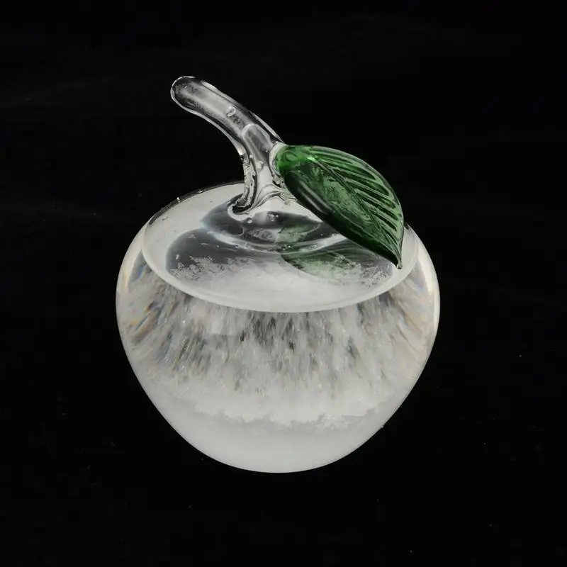 Small Crystal Weather Forecast Bottle Glass Storm Bottle Storm Decoration Bottle Shape Apple Gift Office Bird