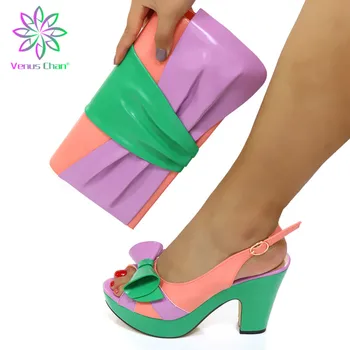 

Women Shoes and Bags To Match Set Sale Spring Shoes Platform Women Nigerian Shoes with Matching Bag for Evening Wedding Party