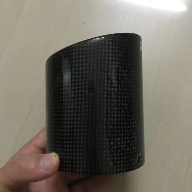 Car Universal Exhaust Pipe Carbon Fiber Cover Exhaust Muffler Pipe Tip Carbon Fiber Case Tip housing 73mm 86mm inlet Car Exhaust Cover