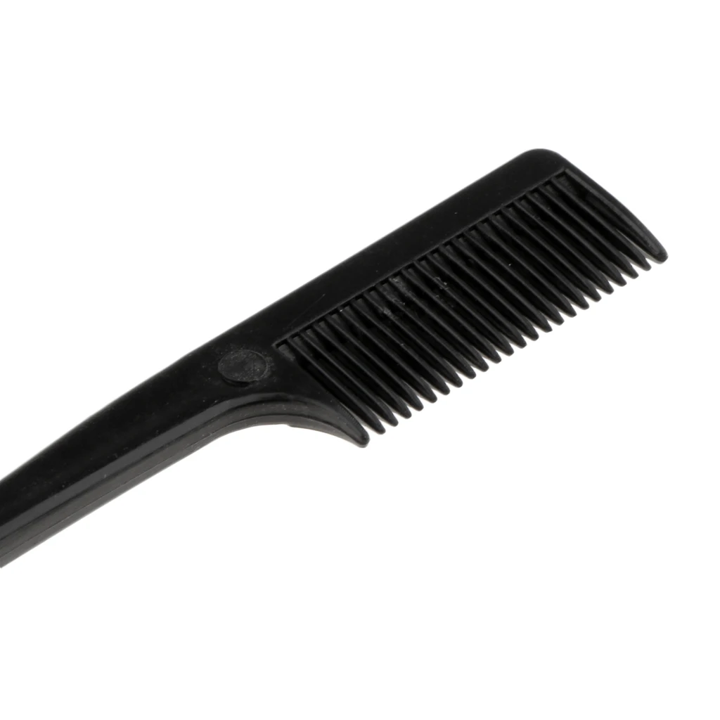 2pc Dual Sided Edge Brush Comb Smooth Gentle Control Natural Look Black Blue
