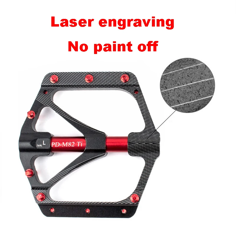 Brn Bernardi Ped110n Pedali Mtb Flat Carbon 6 Pins Nero Pedali MTB Fl