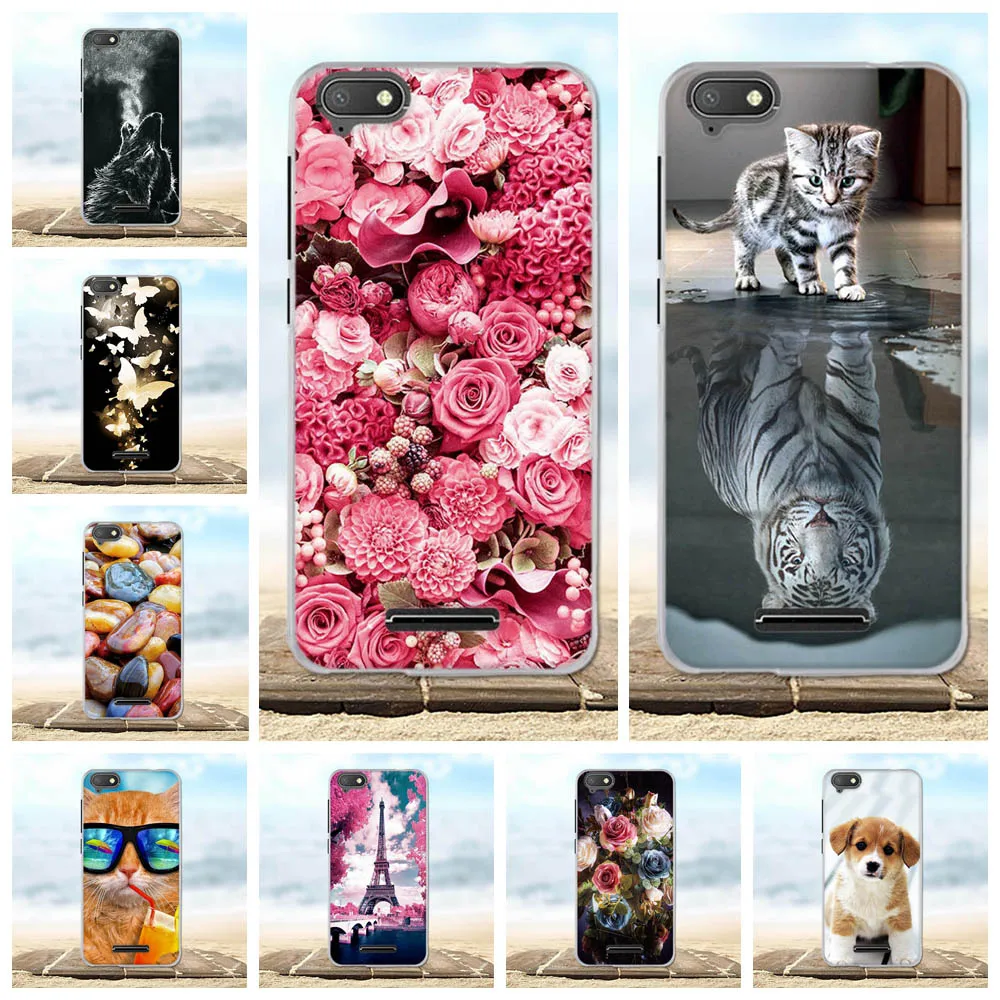 

For Case BQ BQ-5037 Strike Power 4G Silicone Painted Protective Back Cover 3D Cute Cat Animal For BQ 5037 BQS-5037 Phone Cases