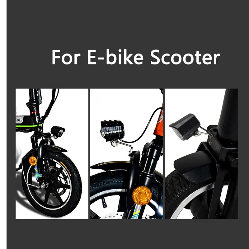Ebike E-Bike 36 В 48 В, светильник для электрического велосипеда с рогом, водонепроницаемый, 3 Вт, высокое качество, сигнальный сигнал, набор, передний головной светильник, аксессуары