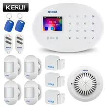 KERUI W20 2,4 дюймовый TFT сенсорный экран беспроводной дым умный дом wifi GSM охранная сигнализация Встроенная RFID карта охранная сигнализация