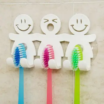 

Cartoon Cute Smile Face Toothbrush Holder Household Dental 5 Suction Tooth Holder Position Hooks Appliances Brush Appliance A4K9