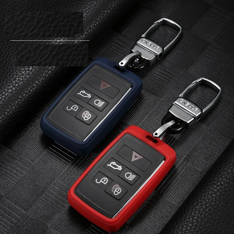 

Car Key Cover Key Shell Auto Key Case for Land Rover Range Rover Evoque Discovery 5/Discovery Sport for Jaguar FOB Key Chain