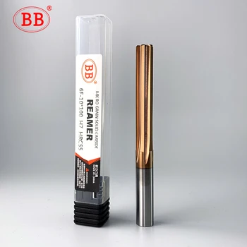 

BB Carbide Machine Reamer Coated Straight Flute H7 Tolerance Chucking Hardened Steel Metal Cutter 6 Flutes CNC