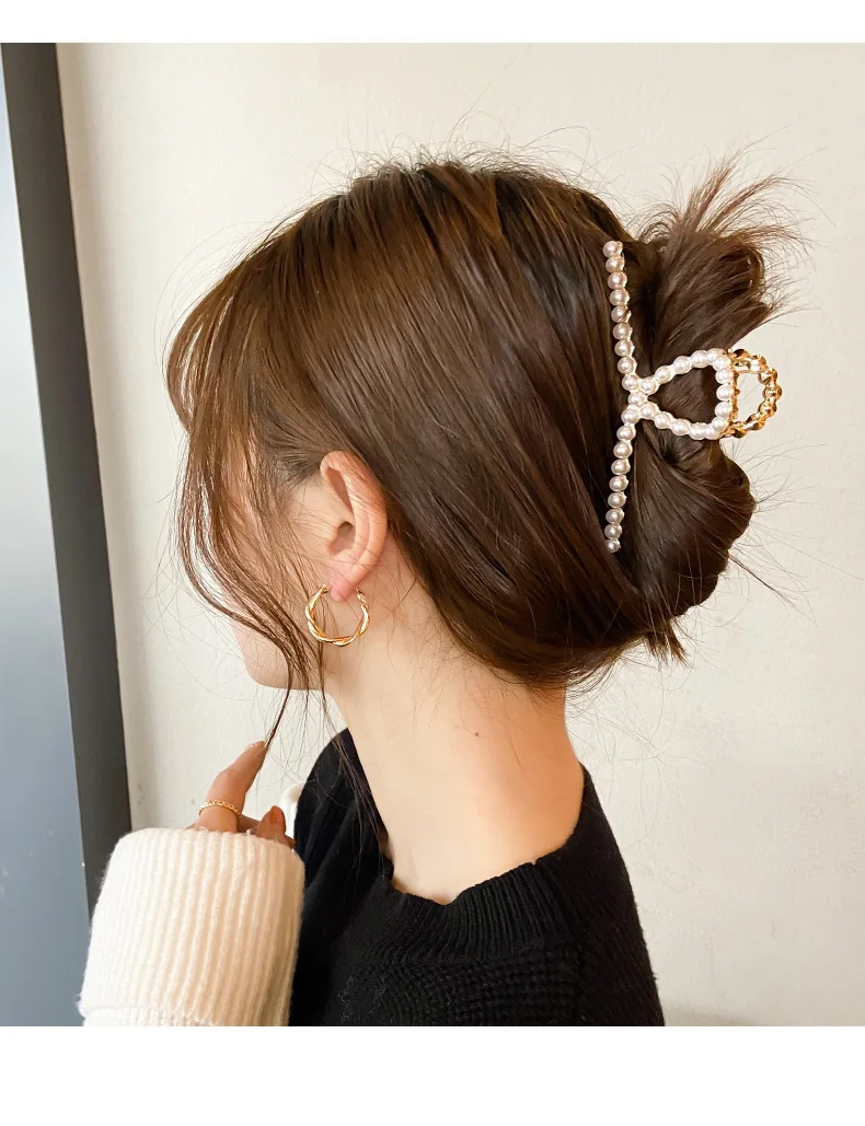 New Women Elegant Gold Silver Hollow Geometric Metal Hair Claw Vintage Hair Clips Headband Hairpin Fashion Girl Hair Accessories flower hair clips