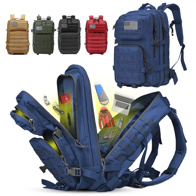 Billige Große Kapazität Mann Armee Taktische Rucksäcke Military Assault 50L Camping Rucksack Wasserdicht Sport Trekking Jagd Outdoor Taschen