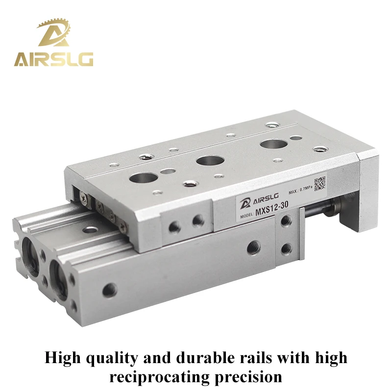 

SMC Size Air Slide Table MXS MXQ dual rod Rail slide air pneumatic cylinder bore 6 8mm stroke10 20 30 40 50 75mm Built-in magnet