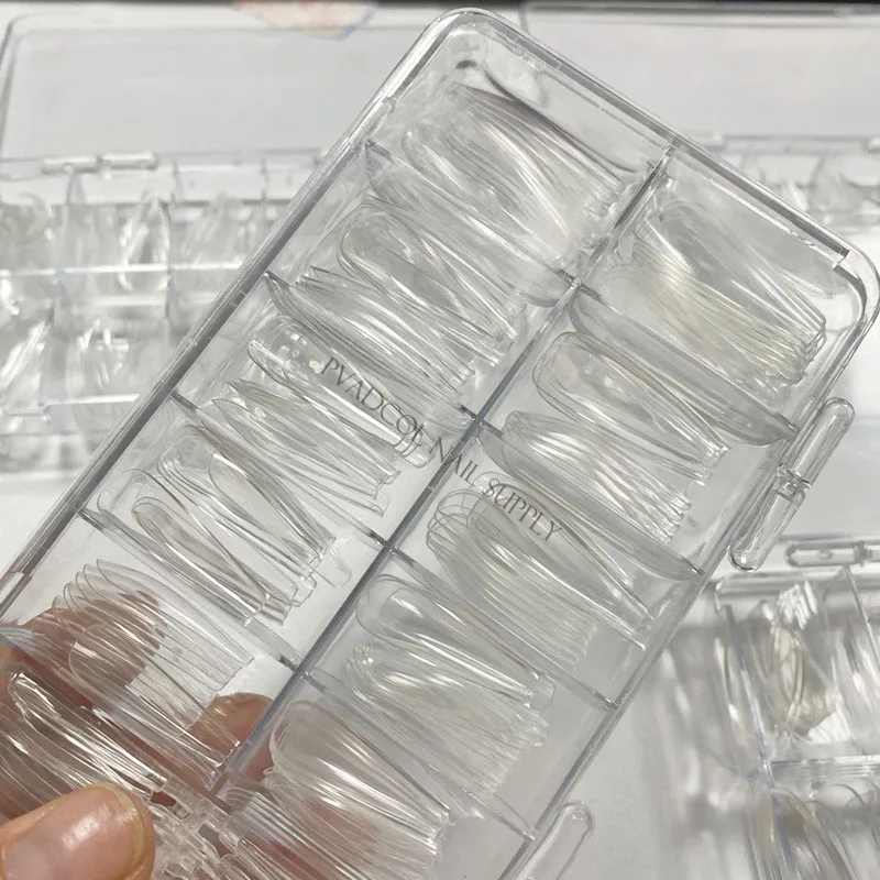 120pcs/box Instant Soft Gel Nail Tips Sculpted Coffin Stiletto Full Cover Press On Nail Tips Soak Off Salon Custom Nails