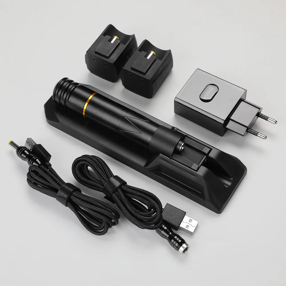 Tattoo Supplies Professional New Portable 1Pcs Wireless Rotary Tattoo Machine Gun Tattoo Pen For Permanent Makeup Accessories