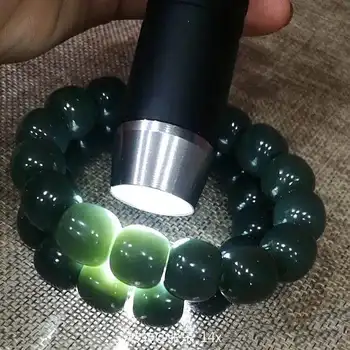 

NATURAL HETIAN BLACK GREEN JADE BRACELET BANGLE BEADS JADITE JADE BRACELETS JADE JEWELRY CHRISTMAS BRACELET 13*14MM