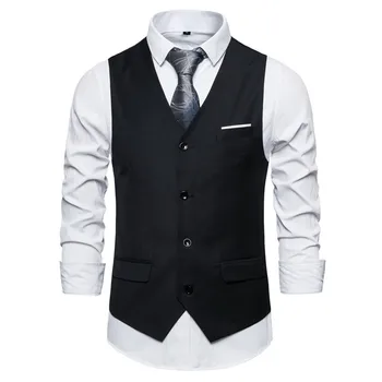 

9 color mens suit vest business casual vest men large size 6xl wedding party waistcoat man Red blue purple black gray vests