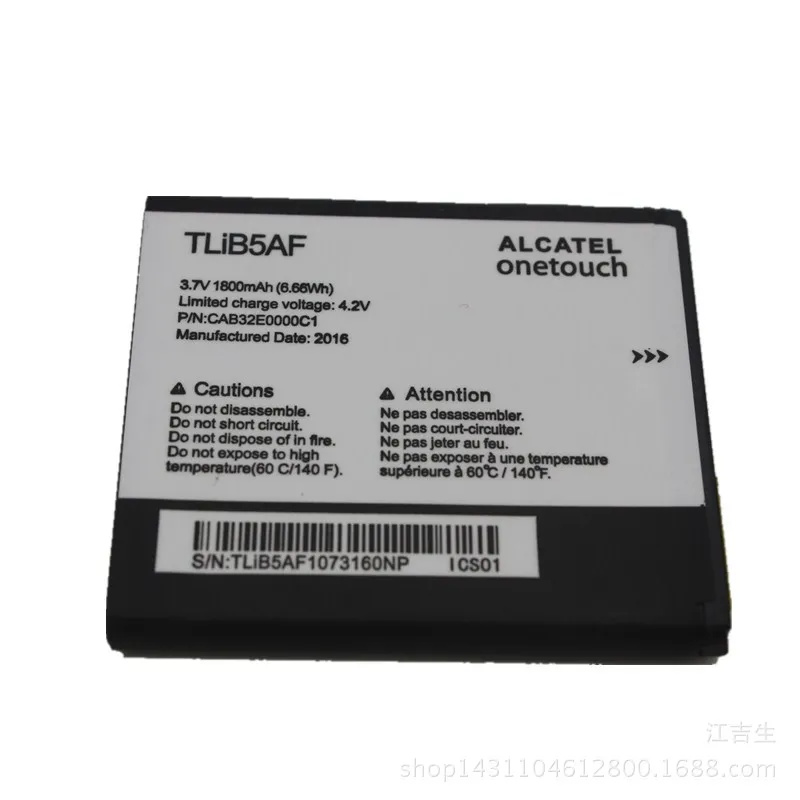 Dinto 1800mAh запасная батарея TLiB5AF резервные Аккумуляторы для телефонов Alcatel One Touch Pop C5 OT 5036 5036D 5035D 5037D 5037A