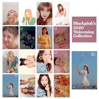 

16pcs/set Kpop BLACKPINK 2020 Welcoming Collection kpopBLACKPINK photocard Crystal photo lomo Card stickers