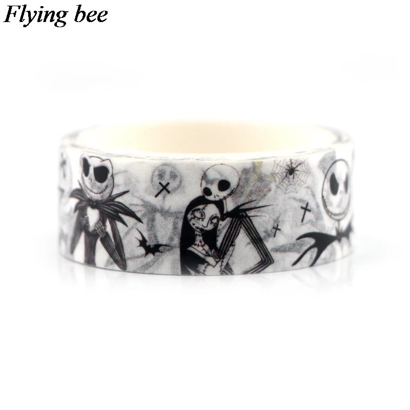 Flyingbee 4 шт./компл. ужастиков лента с рисунками убийца клейкая лента ночь перед Рождеством Бумага лента Washi Стикеры комплект X0640