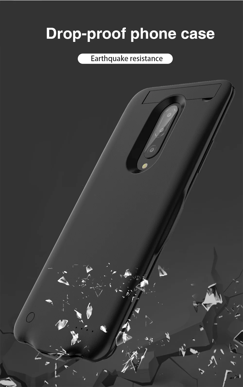 6500 мАч чехол для зарядного устройства для Oneplus 7 T Расширенный резервный внешний аккумулятор чехол для зарядки для One Plus 7 T OnePlus 7 T