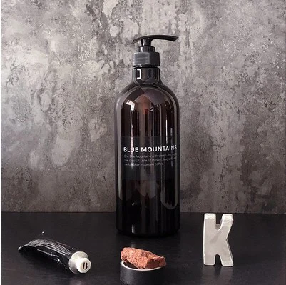 BM B 1000ml 1000 мл скандинавские пластиковые бутылки для хранения шампуня для ванной коричневая бутылка с жидким лосьоном дорожная бутылка для хранения Органайзер Декор - Цвет: BM B 1000ml