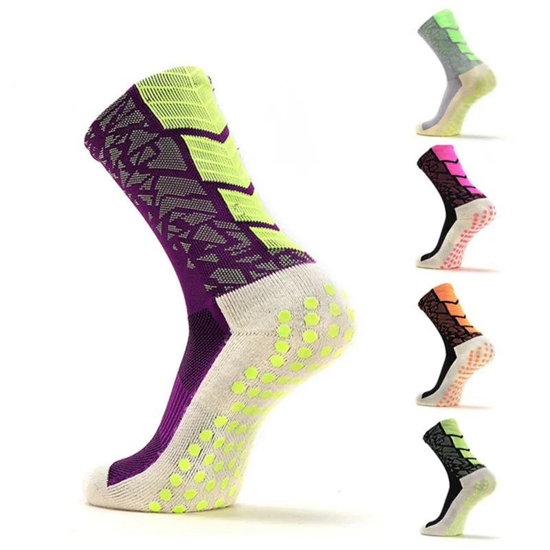 Unisex Anti-Slip Breathable Padded Cotton Crew Soccer Football Basketball Sports Men Socks Vintage Spandex Women EUR38-44 | Женская