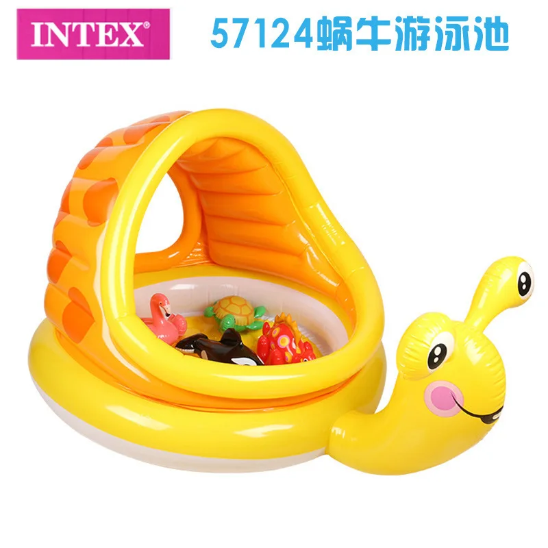 

For Intex57124 Snail Inflatable Swimming Pool Infant Inflatable College Style Play with Water Tub