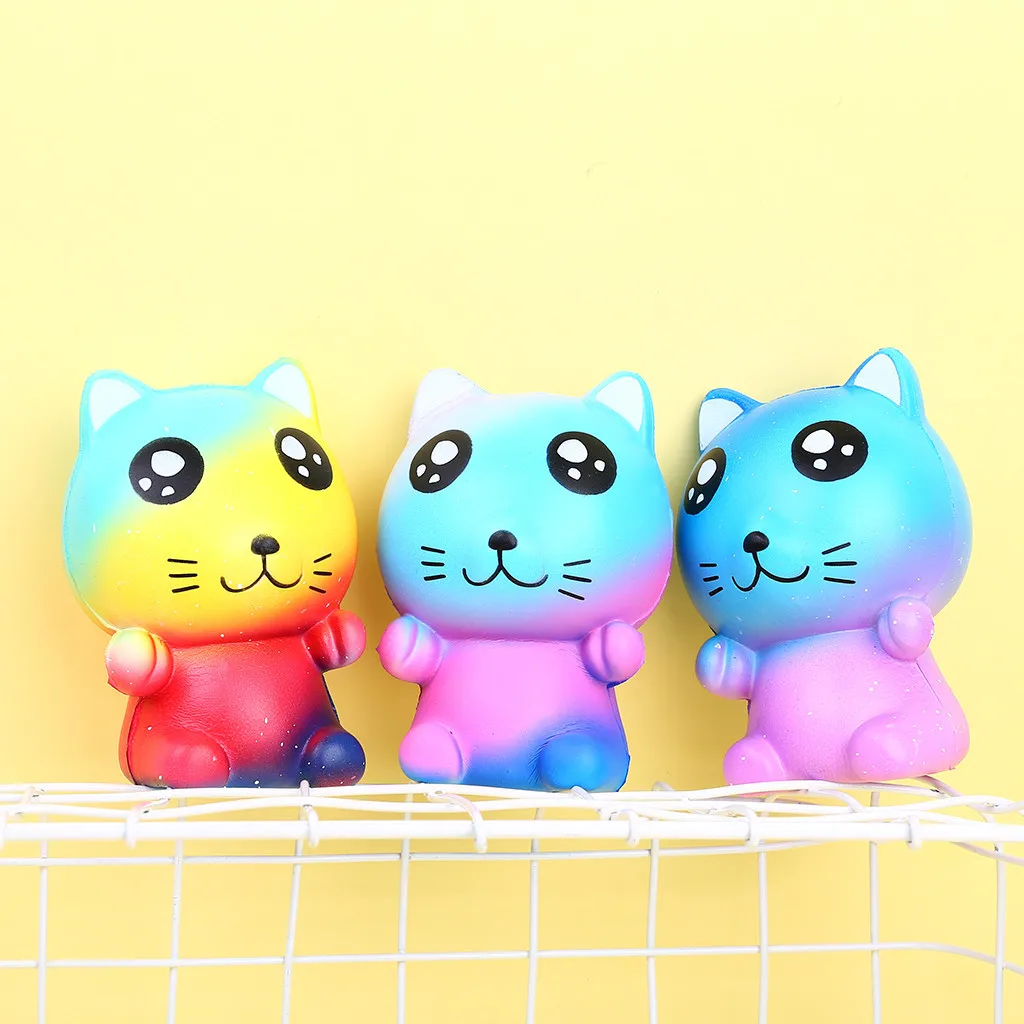 Colorful Cartoon cat kids Adult Toy Stress Reliever Eliminate Antistress Finger Pets toy Girl gifts Girly Heart Pinch Fun #B