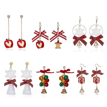 

Christmas Trend Personality Inlaid Snowflake Earrings Earrings Jewelry Accessory Gift Set Christmas Decoration B1E9
