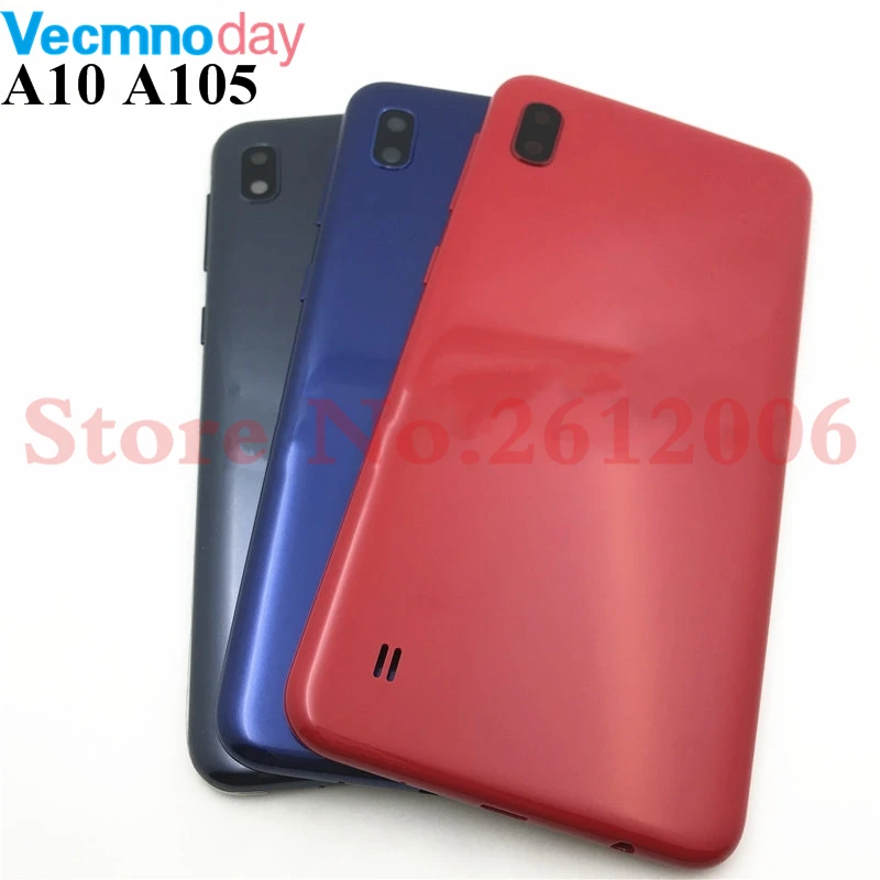 Для samsung Galaxy A10 A105 A105F Задняя крышка батареи для samsung A10 крышка батареи корпус двери задний Чехол+ боковые кнопки