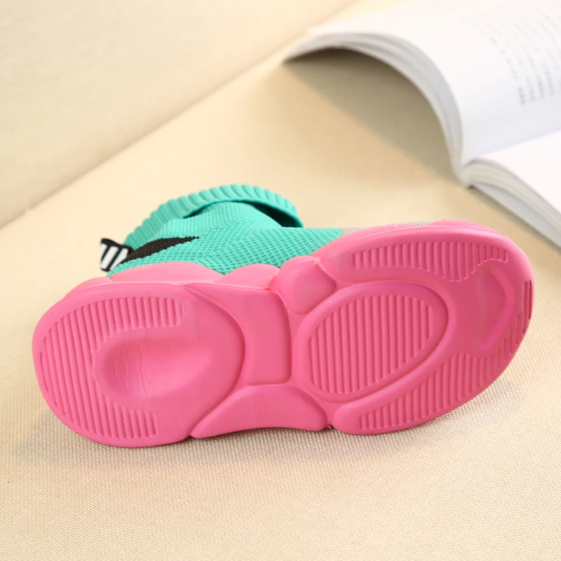 2022 Spring Girls Sneakers for Children Casual Shoes Girl Slip-on Breathable Kids Socks Shoes Casual Sport Shoes for Child boots girls leather shoes