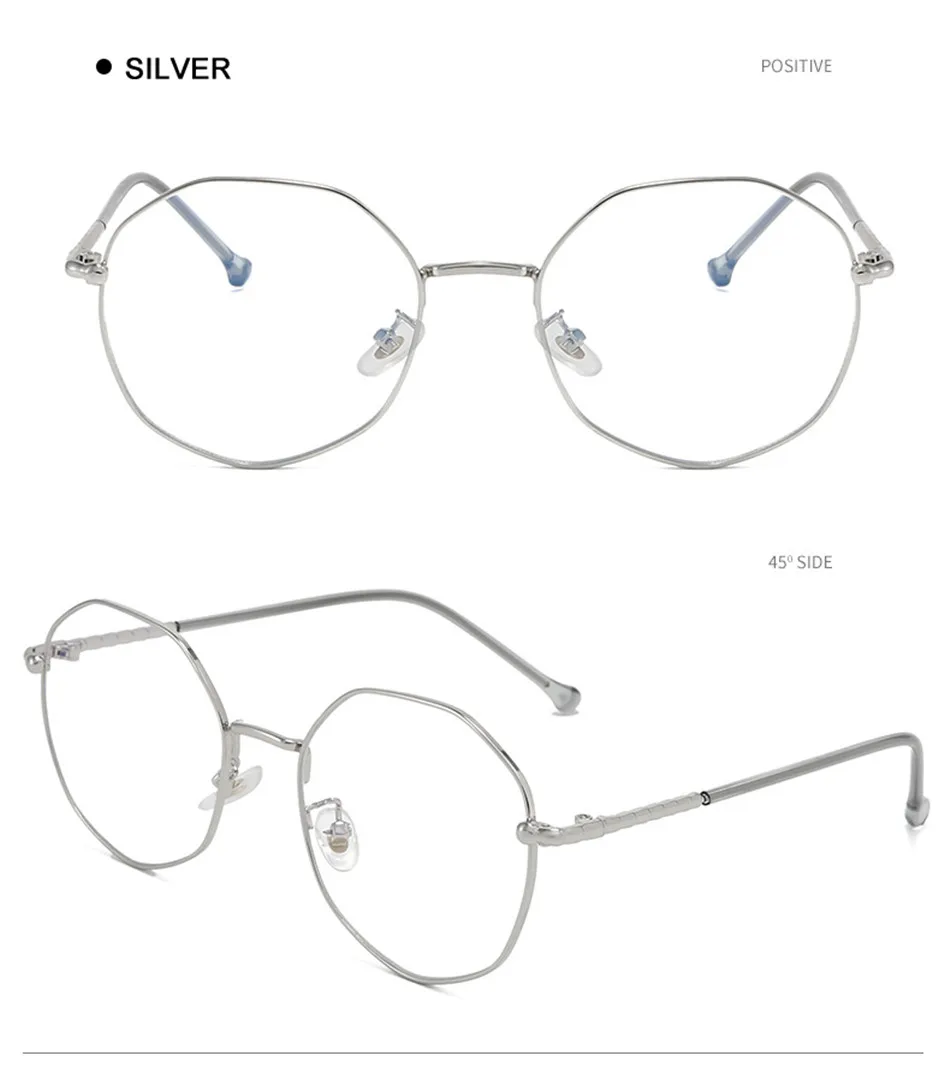 Elbru женские полигоновые металлические анти-синий светильник, блокирующая оправа для очков, мужские компьютерные игровые очки, оптические очки