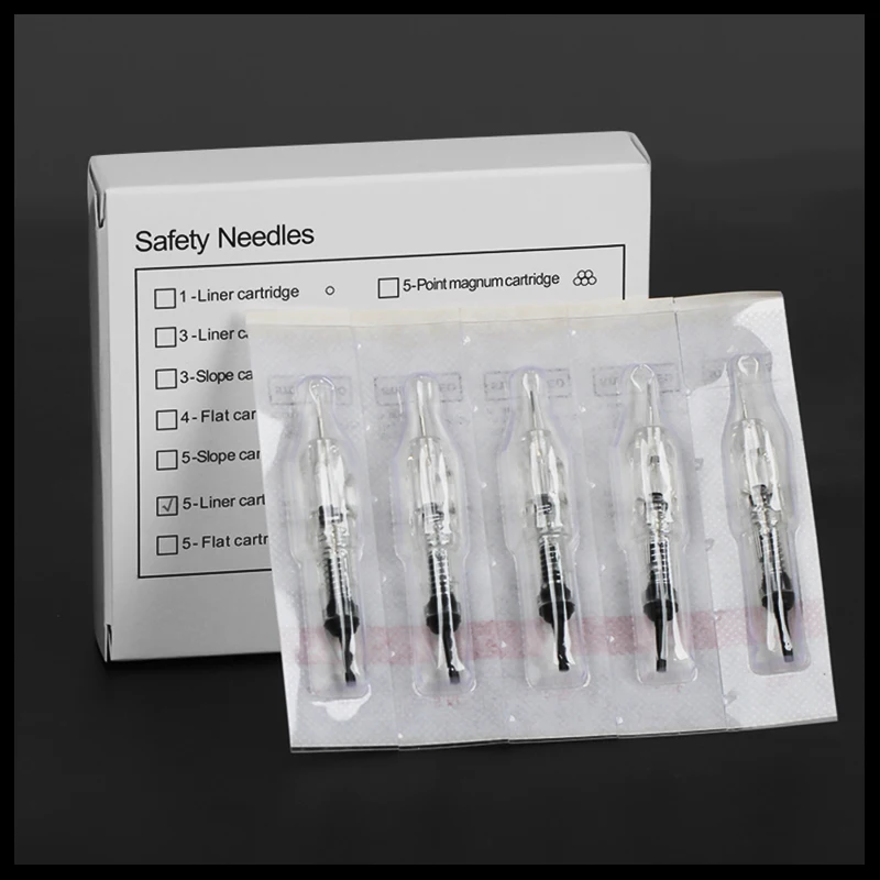 Disposable Microblading Eyebrow Tattoo Needles 1R 3R 5R 5F 7F Sterilized Permanent Makeup Cartridge Needles