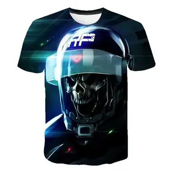 

Skull T shirt Men Skeleton T-shirt Punk Tshirt Gun T shirts 3d Print T-shirt Vintage Men Clothing Summer tops Plus Size 6XL