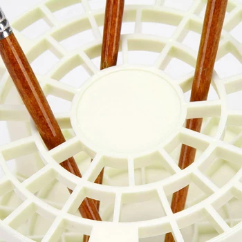 

Makeup Brushes Paint Brush Holder Stationary Office Portable Artist School Home Round Pencil Multi Hole Desk Organizer Pen Stand