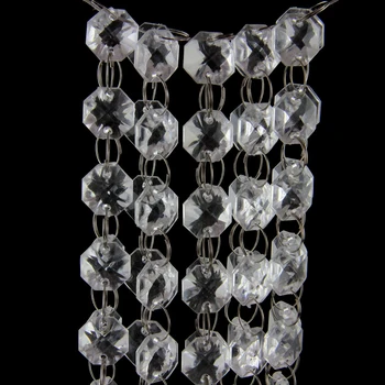 

Acylic Octagon Beads Garland Strands Chains Chandelier Parts Lighting Pendant Door/Wedding Curtain Decoration