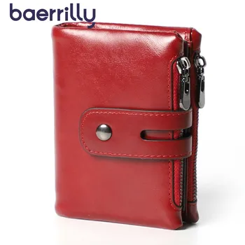 

Womens Wallets And Purses Genuine Leather Wallet Coin Purse Girl Female Rfid Credit Card Holders Short Clutch Bags Cartera Mujer