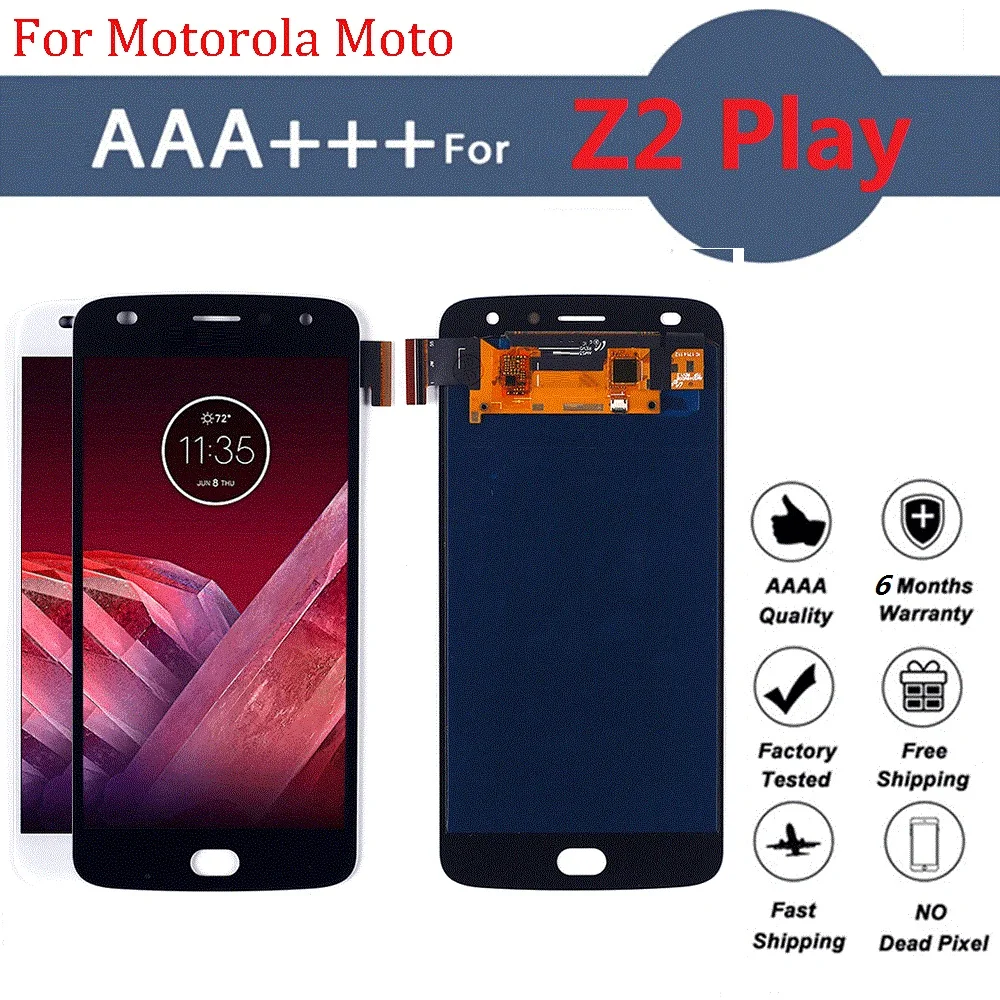 

AMOLED LCD For Motorola Moto Z2 Play LCD Display Touch Screen Digitizer Assembly Z2Play XT1710-01/07/08/10