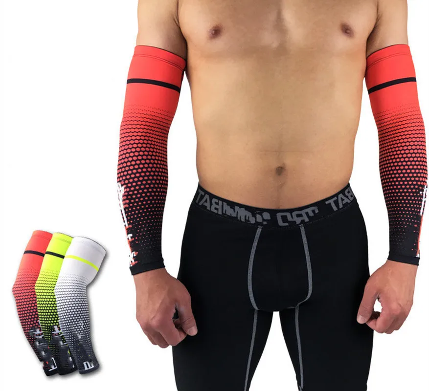 1PC Cool Men Sport Arm Sleeve Cycling Running Bicycle UV Sun Protection Cuff Cover Protective Bike Arm Warmers Sleeves Outdoor