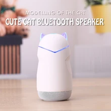 Mr милый портативный мини беспроводной Bluetooth бас Denoise динамик Bluetooth 4,2 в форме кошки динамик s светодиодный светильник прочный