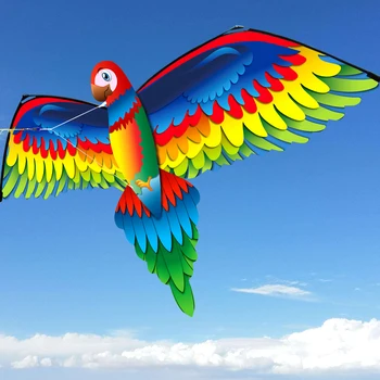 

New High Quality 3D Single Line parrot Kites Sports Beach With Kite Handle and String Easy to Fly