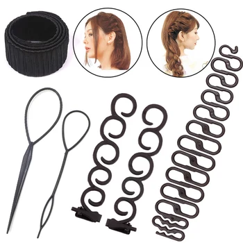

Magic Hair Twist Hair Styling Tools Salon Hair Braider Clip Stick Donut Hair Bun Maker Roller Braiding Hair Accessories