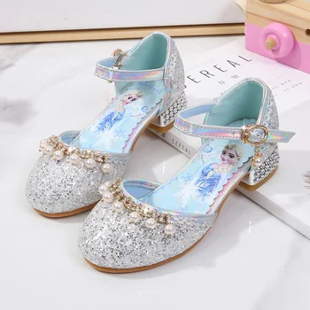 

Children's princess shoes 2020 new girls sequins wedding children baby children hot shoes girls pink gold school dance
