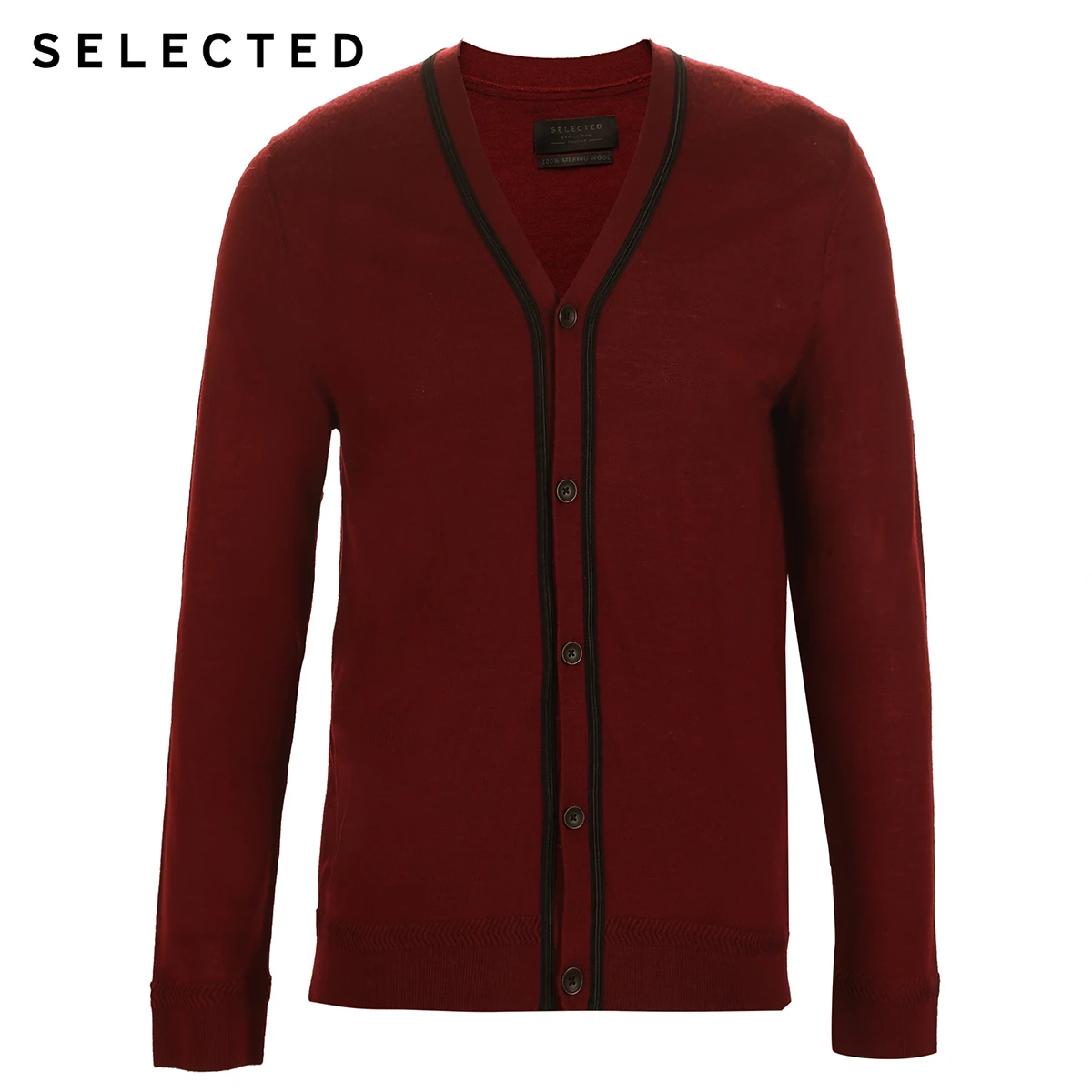 Избранные шерстяные зимние мужские с длинным рукавом вязаный кардиган свитер | 419124529