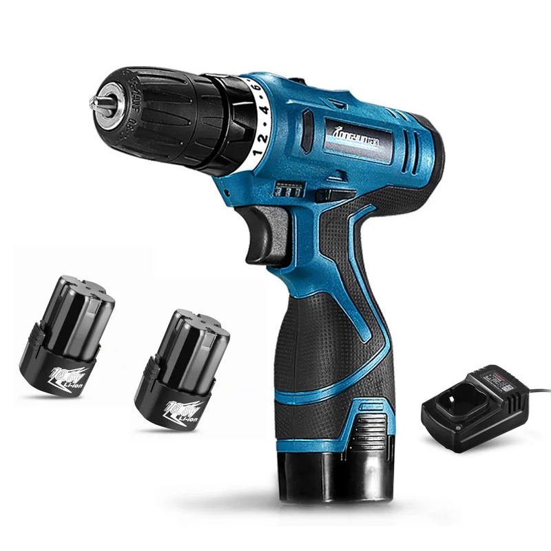 

Electric Cordless Screwdriver Drill Rechargeable 2 Battery Lithium Multi-function Household Screwdrivers Power Screw Driver Tool