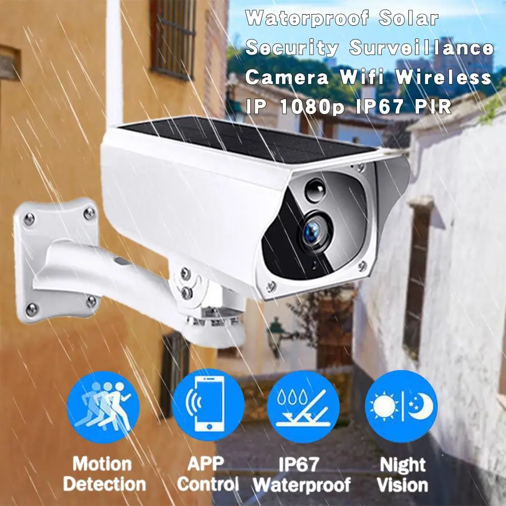 

1080P Solar Wireless HD WiFi Low Power IP66 Camera Waterproof Security Surveillance Camera IP IP67 PIR