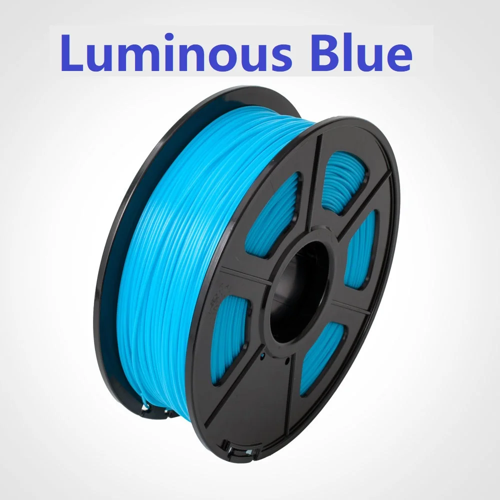 PLA3.0LuminousBlue PLA нить 1,75 мм 3,00 мм 1 кг 2,2 фунтов светящаяся 6 цветов пластиковая Смола 3d принтер оригинальная сублимационная продукция Sunlu печать - Цвет: PLA3.0LuminousBlue
