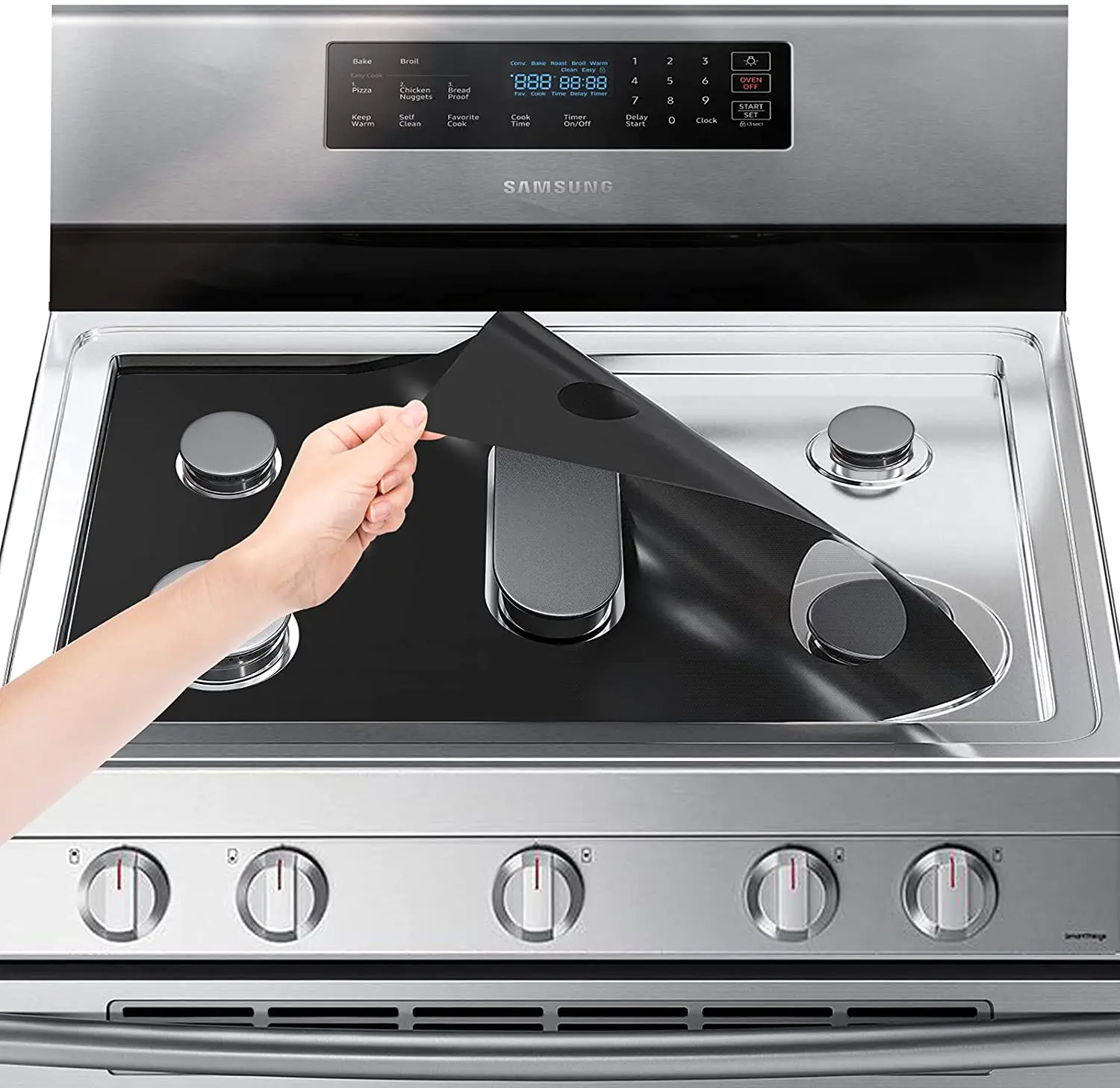 Coperchio della stufa protezioni superiori per la gamma di Gas Samsung  coperture del bruciatore riutilizzabili rivestimento della stufa  antiaderente compatibile con la stufa a Gas Samsung|All-Purpose Covers| -  AliExpress