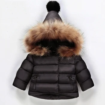 Пальто для девочек; хлопковая теплая куртка для маленьких девочек; зимнее пальто с капюшоном; детская теплая верхняя одежда; одежда для детей; куртка для маленьких девочек - Цвет: JK027-Black