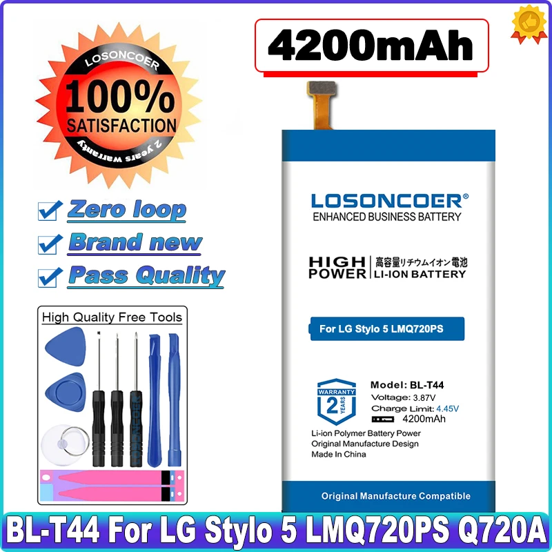 

LOSONCOER 4200mAh BL-T44 Battery For LG L722DL, LMQ720AM, Q720TS,LMQ720VSP,LM-X520, Q60,Q720,Q720QM, Q720V, Stylo 5,X525EAW